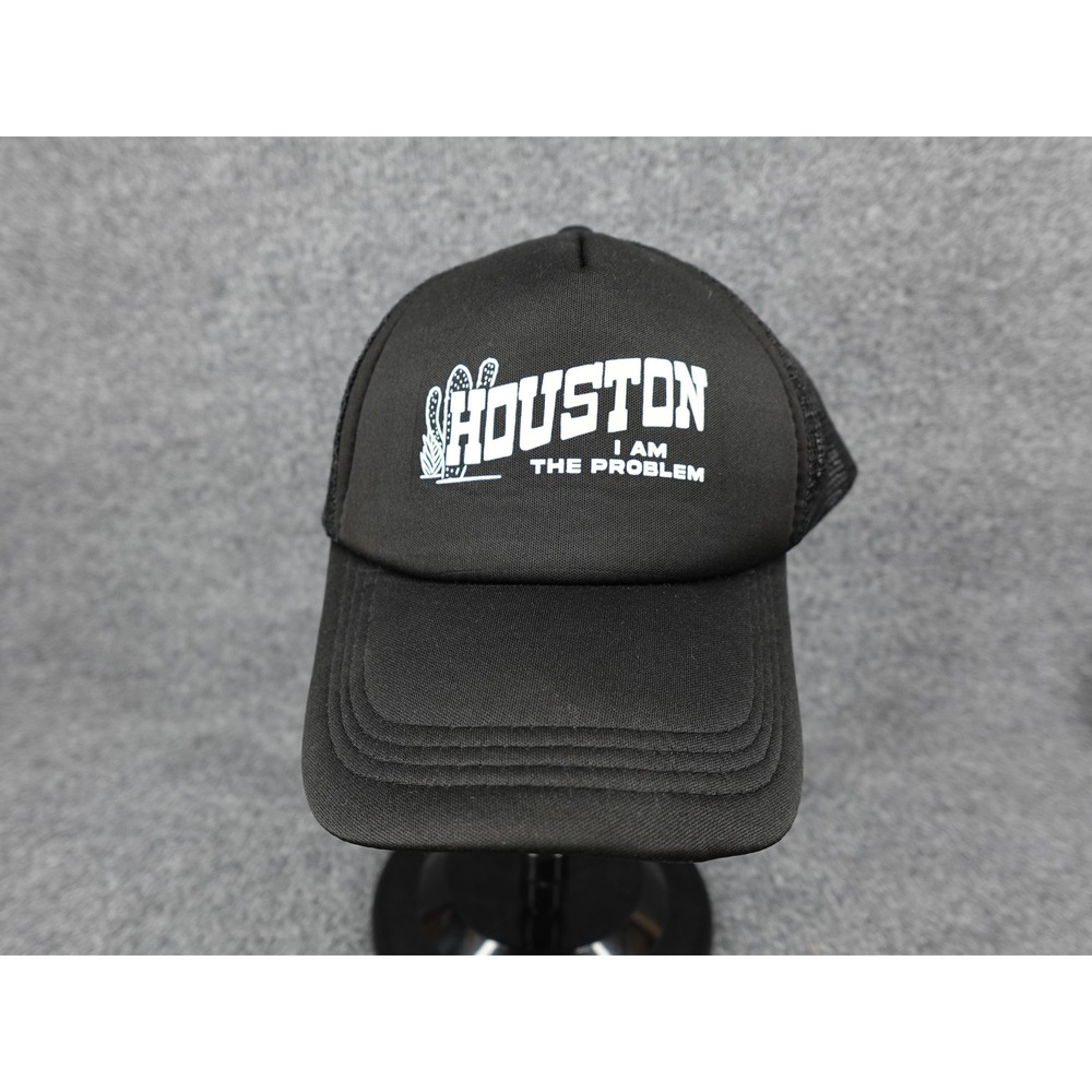 Unbranded Trucker Hat Unisex OSFM Black Good Houston I Am The Problem Graphic